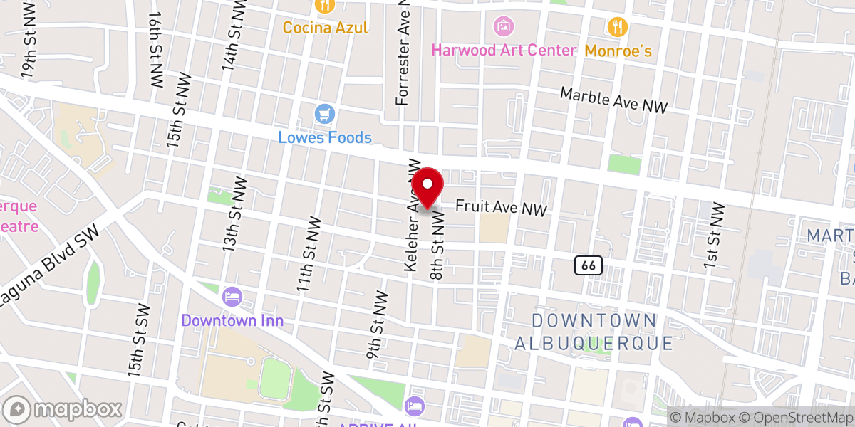 Map showing location of First Spanish Fruit Avenue Baptist Church
