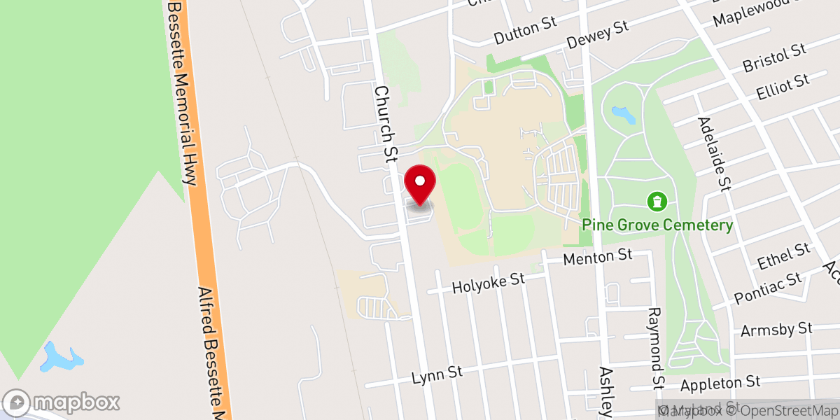Map showing location of Christian Fellowship Center