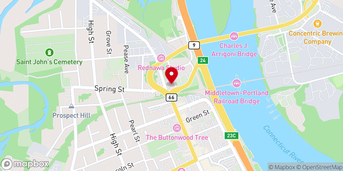 Map showing location of Saint John Roman Catholic Church & Rectory