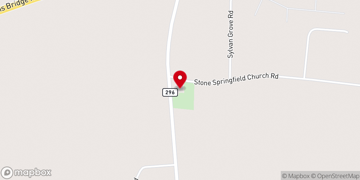 Map showing location of Stone Springfield AME Church