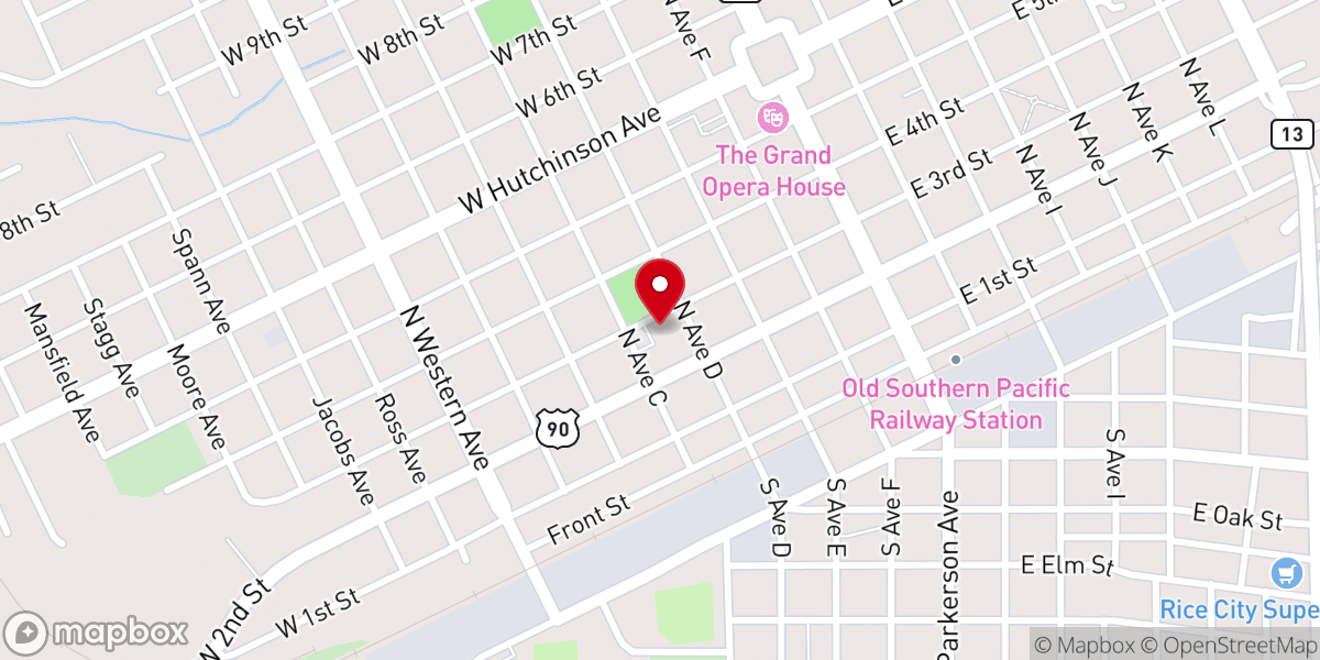 Map showing location of St Theresa Catholic Church