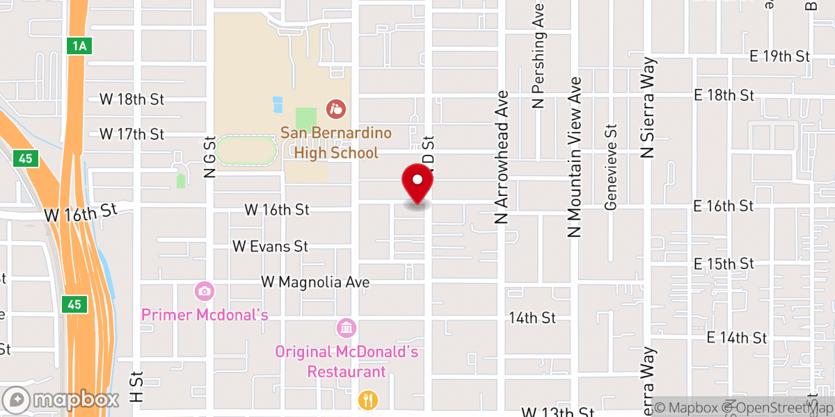 Map showing location of Trinity Fellowship Church