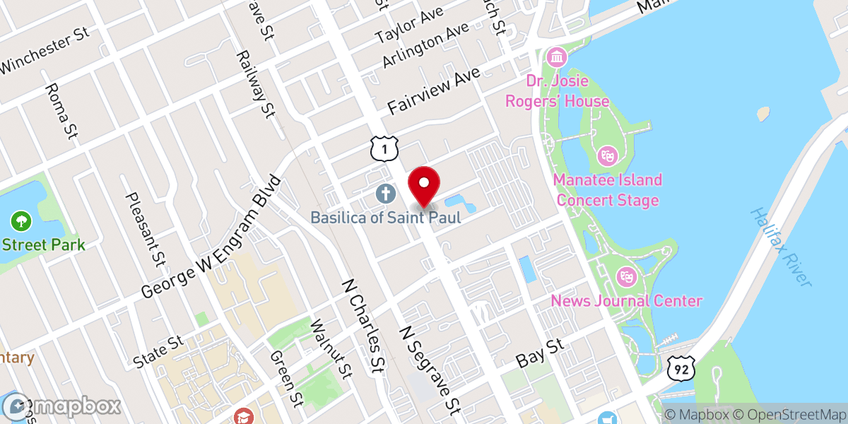 Map showing location of Florida General Baptist Convention