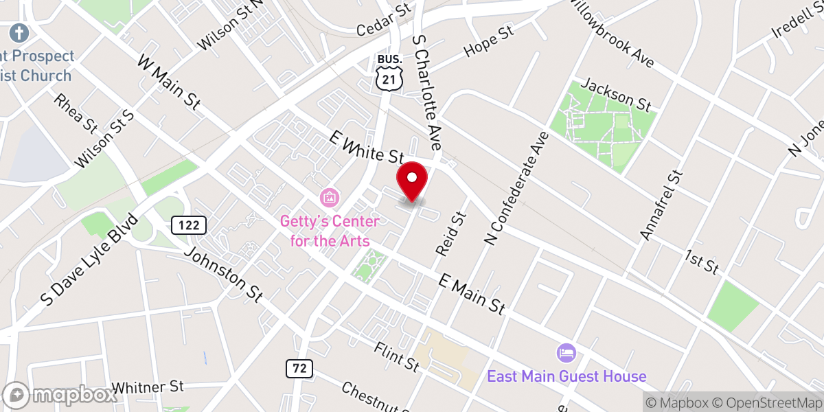Map showing location of United Methodist District Office