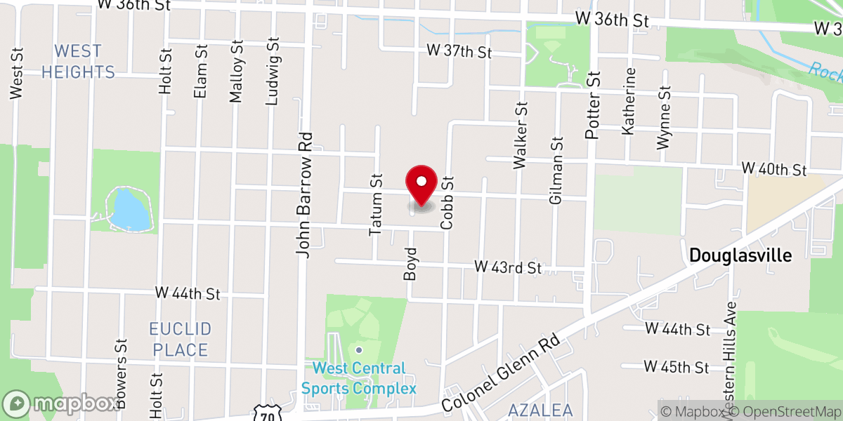 Map showing location of Greater New Hope Baptist Church