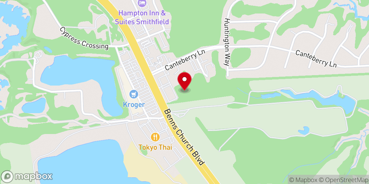 Map showing location of Liberty Live Church - Smithfield