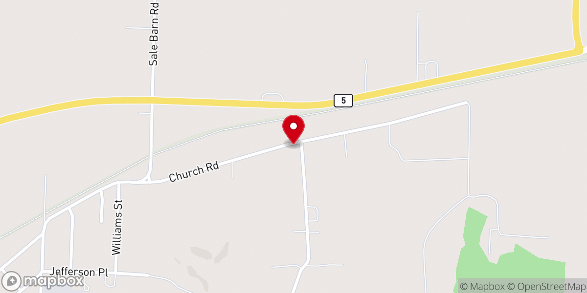 Map showing location of Lamine Baptist Association