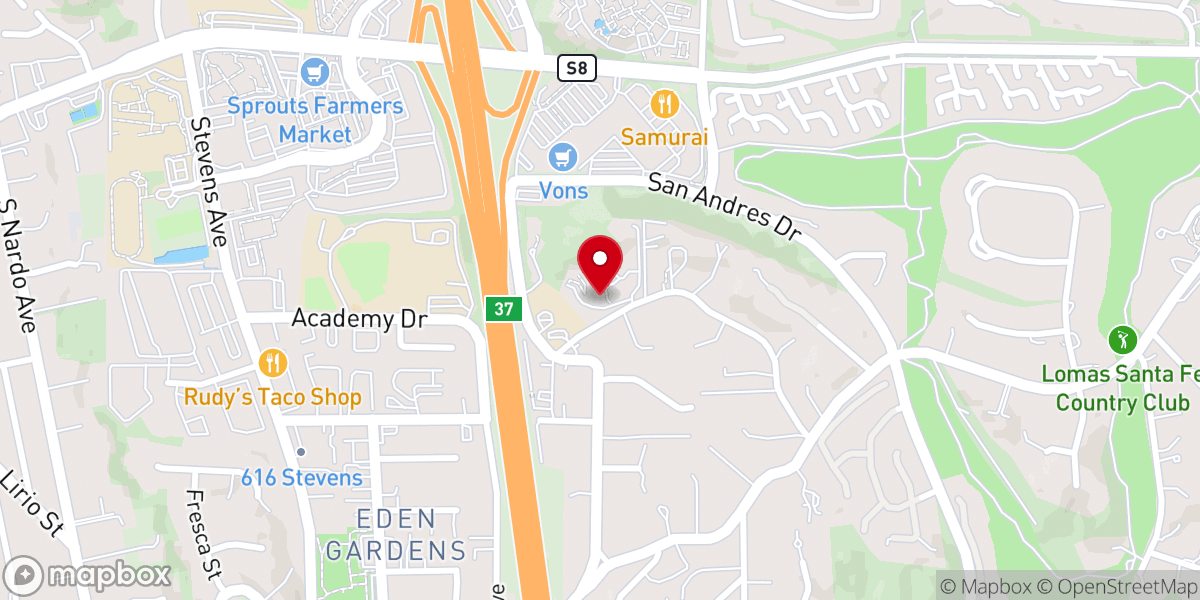 Map showing location of Unitarian Universalist Fellowship of San Dieguito
