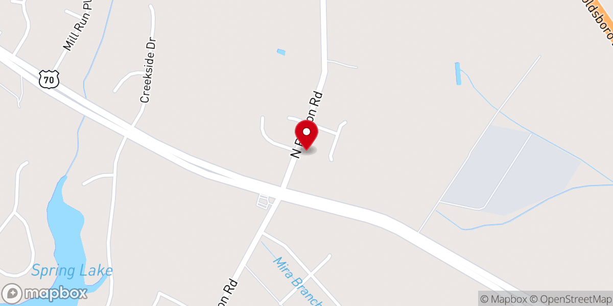 Map showing location of Walnut Creek Free Will Baptist