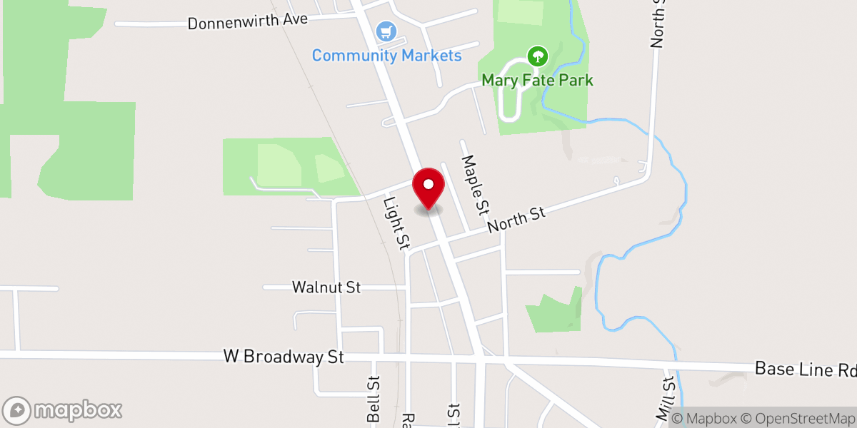 Map showing location of St Joseph Church