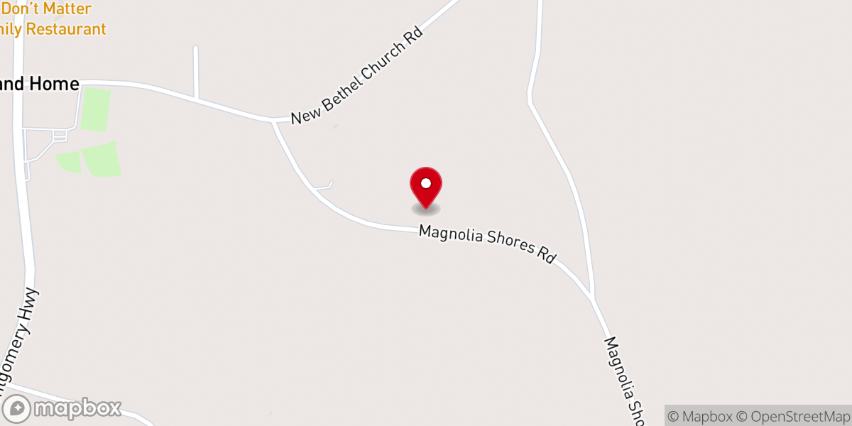 Map showing location of Sugar Ridge Church