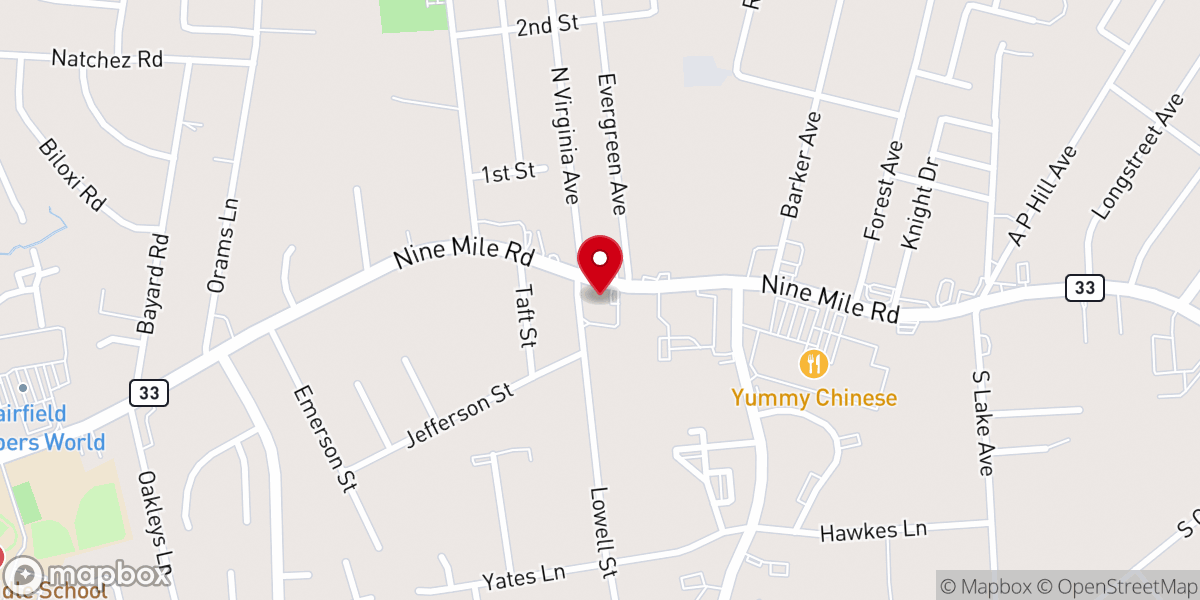 Map showing location of New Bridge Church