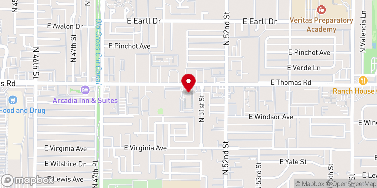 Map showing location of Saint Theresa Catholic Church