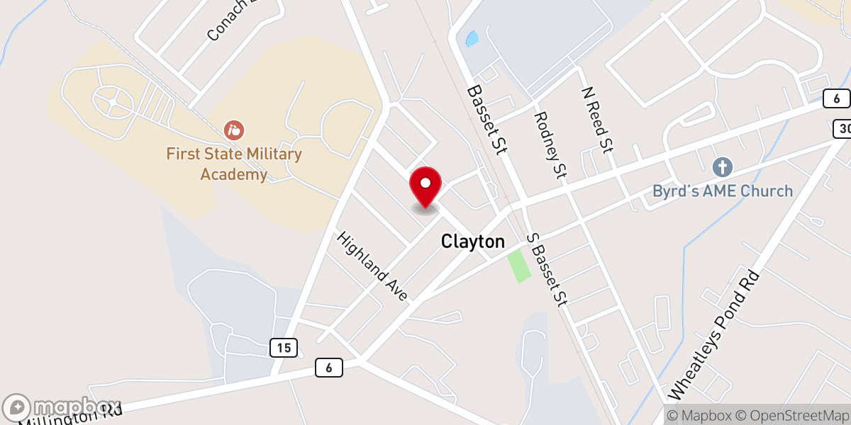Map showing location of Ewell's St Paul United Methodist Church
