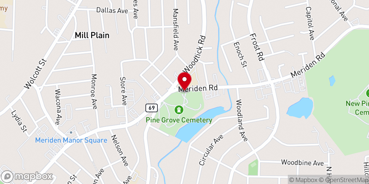 Map showing location of Iglesia Pentecostal El