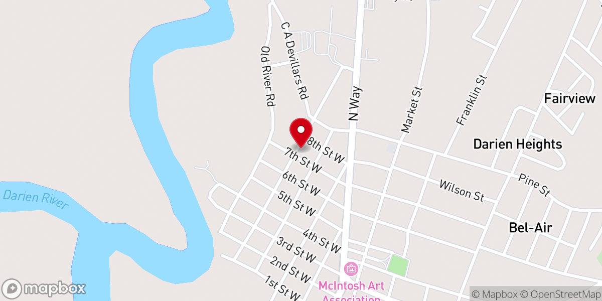 Map showing location of Church of Redeem
