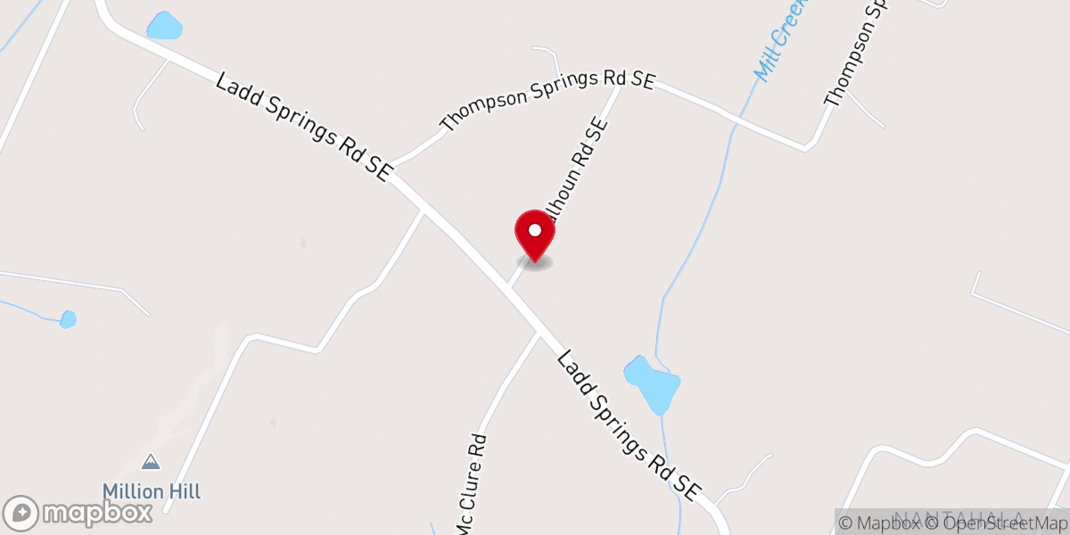 Map showing location of Covenant Baptist Church