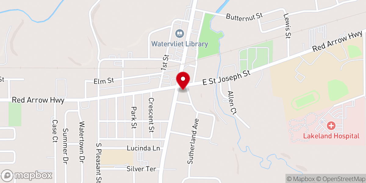 Map showing location of Mr. Clean's Cleaning and Restoration