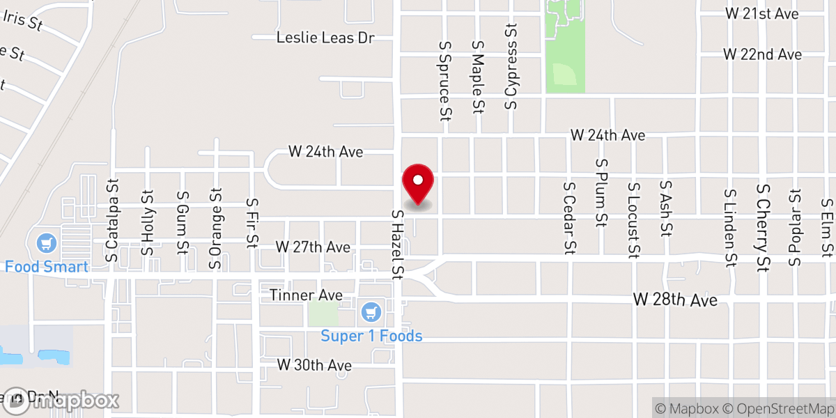 Map showing location of Rose Hill Baptist Church