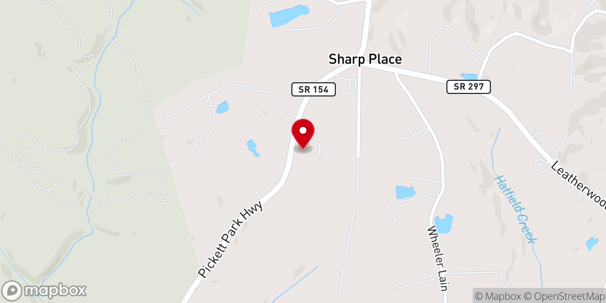 Map showing location of Park Road Baptist Church