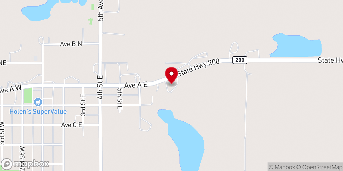 Map showing location of McClusky Seventh-day Adventist Church