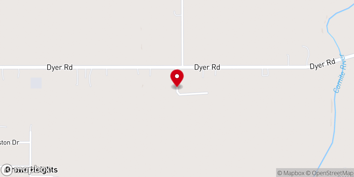 Map showing location of Evening Star Baptist Church