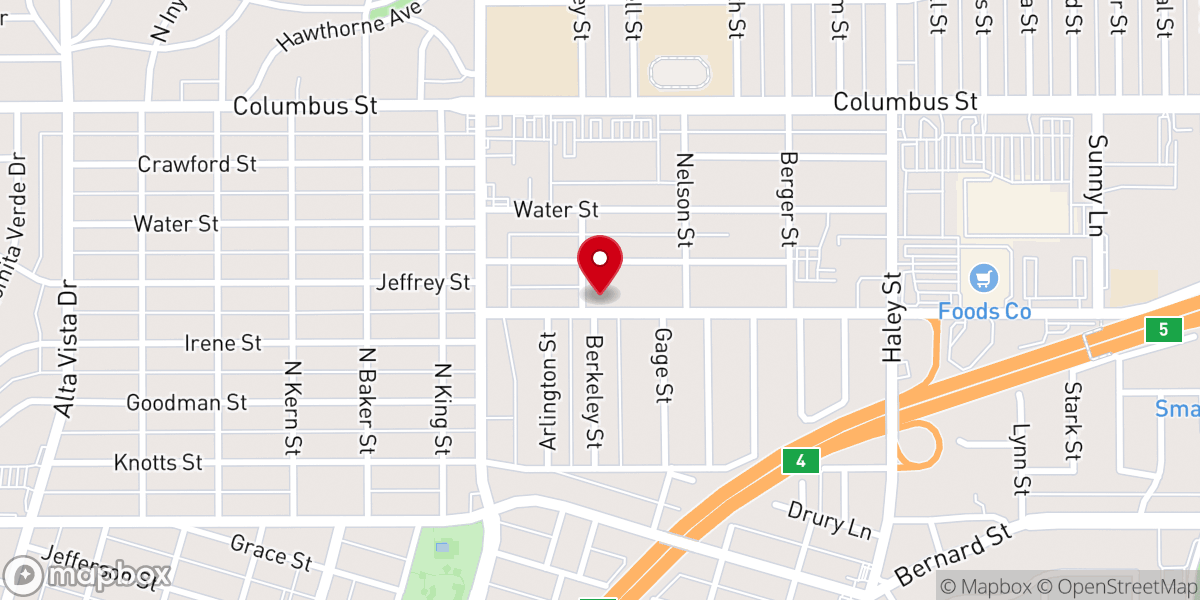 Map showing location of Height Street Baptist Church