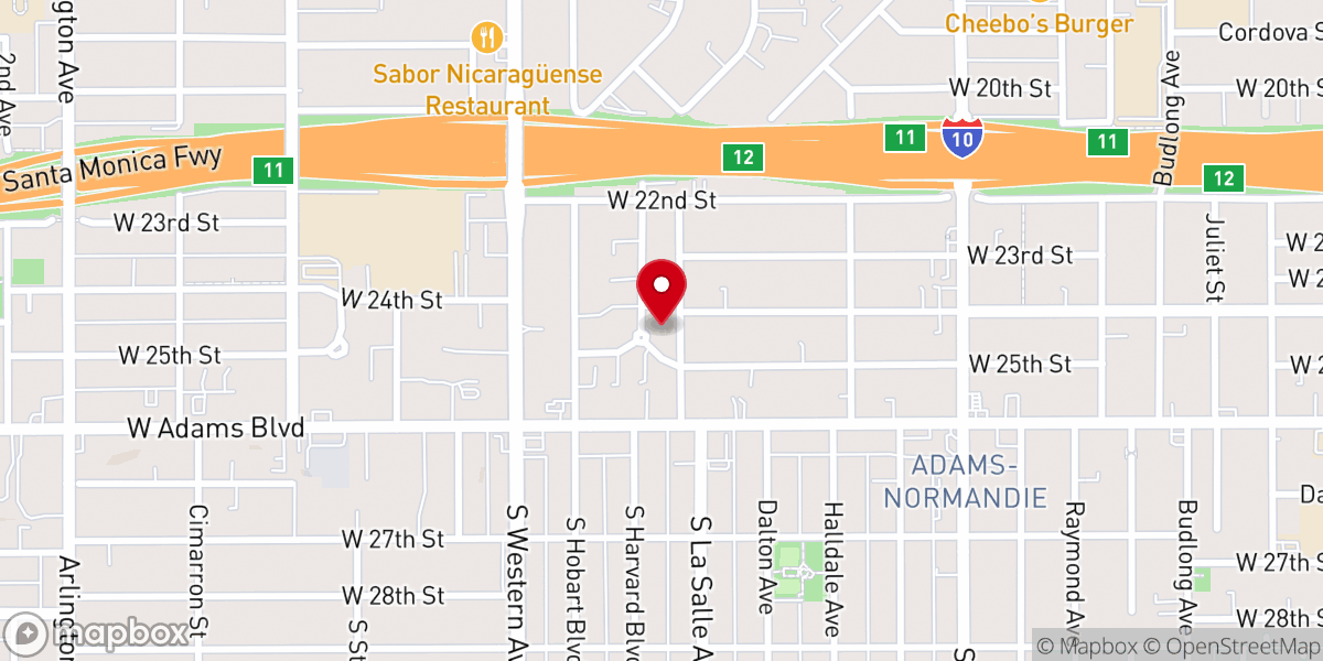 Map showing location of Christ Our Redeemer African Methodist Episcopal Church