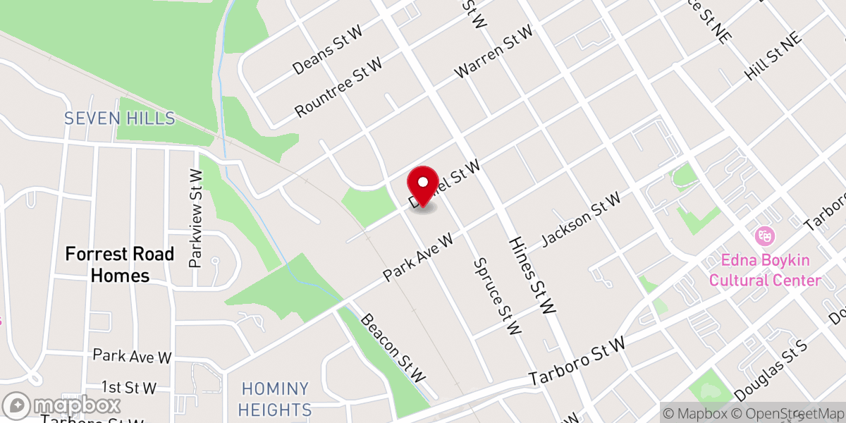 Map showing location of Calvary Holy Church