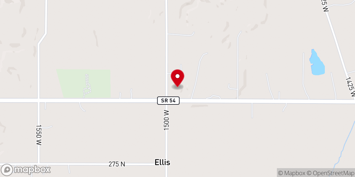 Map showing location of Ellis Church