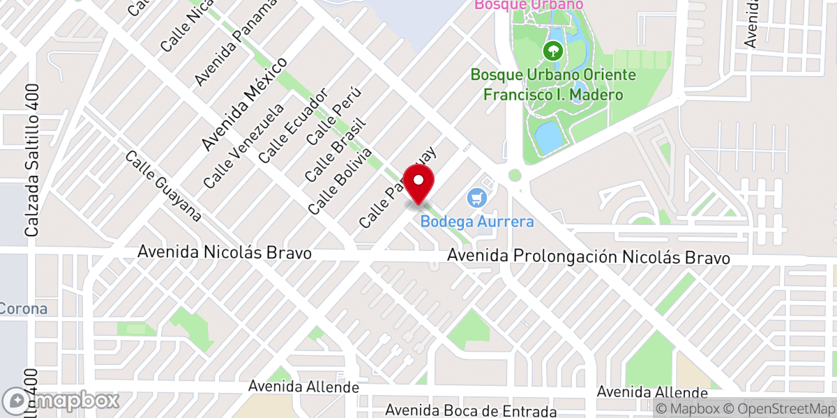 Map showing location of Ministerios Bethel
