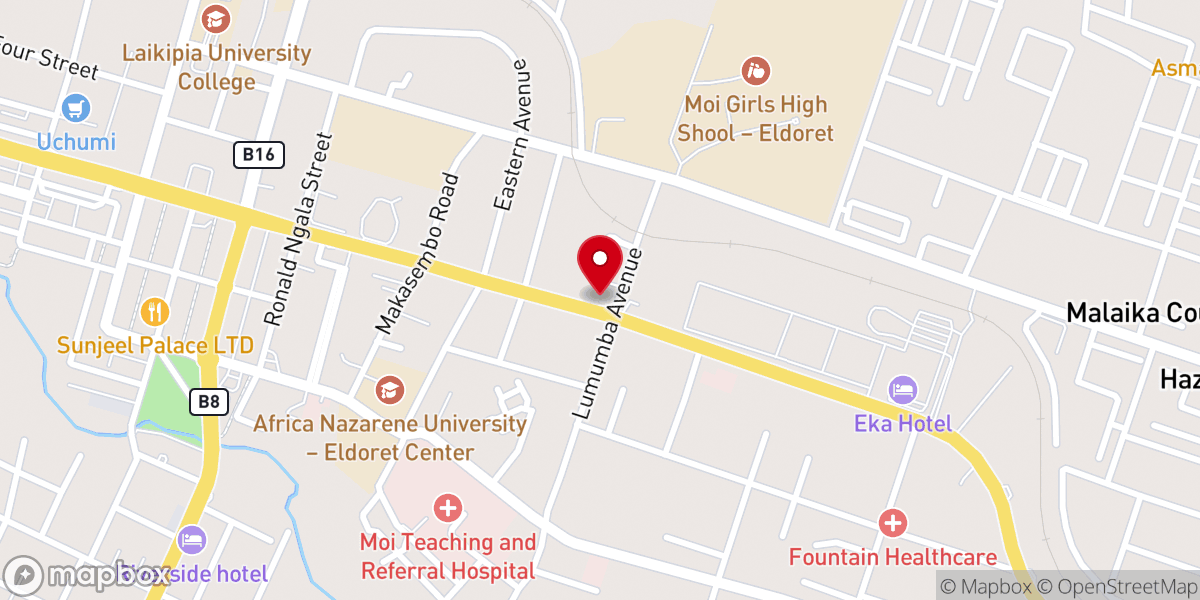 Map showing location of St Mathews Cathedral