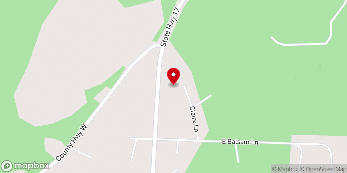 Map showing location of Grace Rhinelander Foursquare Church