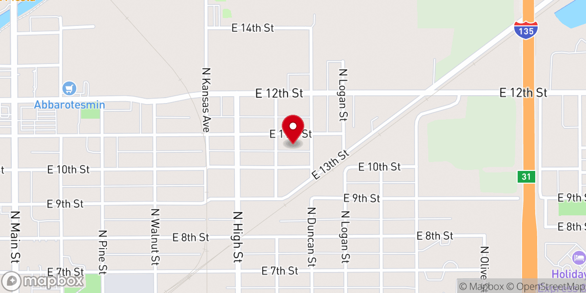 Map showing location of Hall's Chapel AME Church