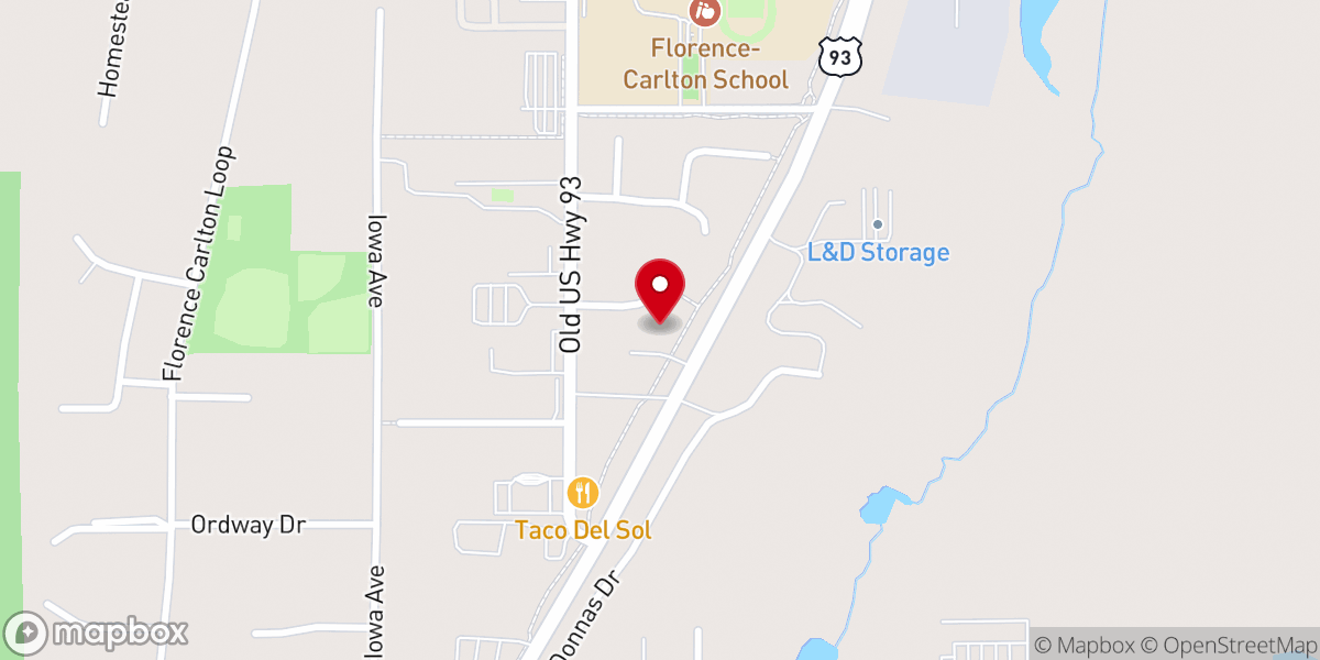 Map showing location of Dayspring Foursquare Church