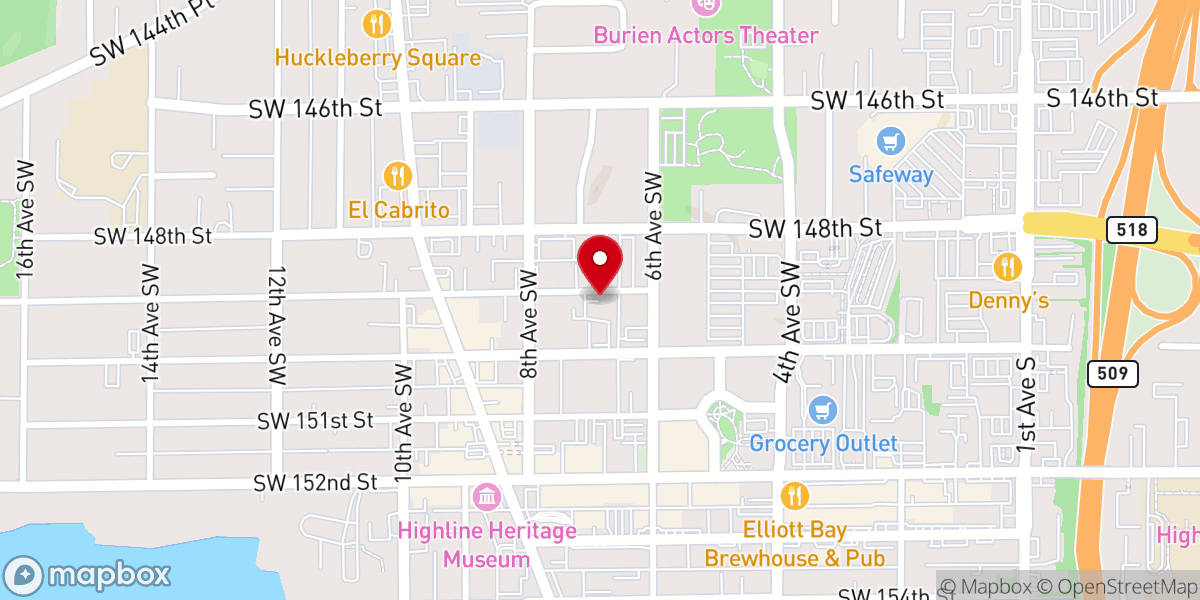 Map showing location of Seattle Open Door Church