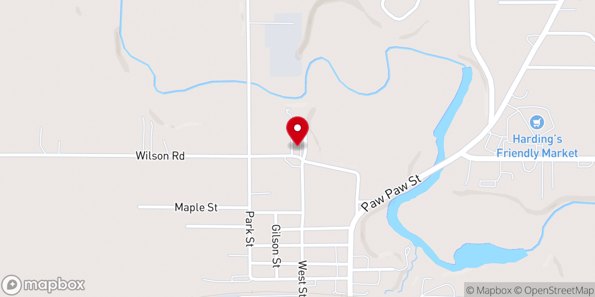 Map showing location of Coloma Bible Church
