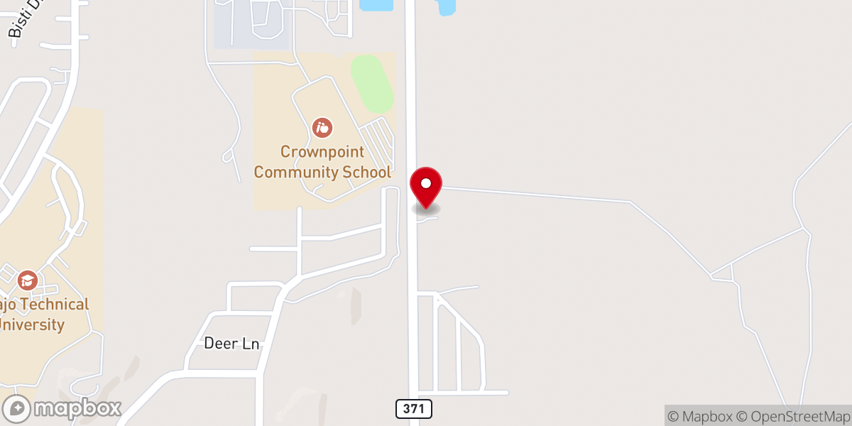 Map showing location of First Navajo Baptist Church