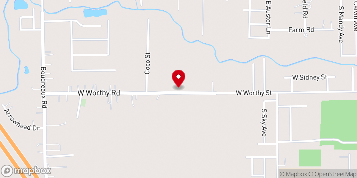 Map showing location of New Beginning Word Fellowship