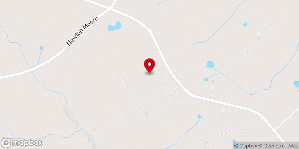 Map showing location of Oakdale Baptist Church