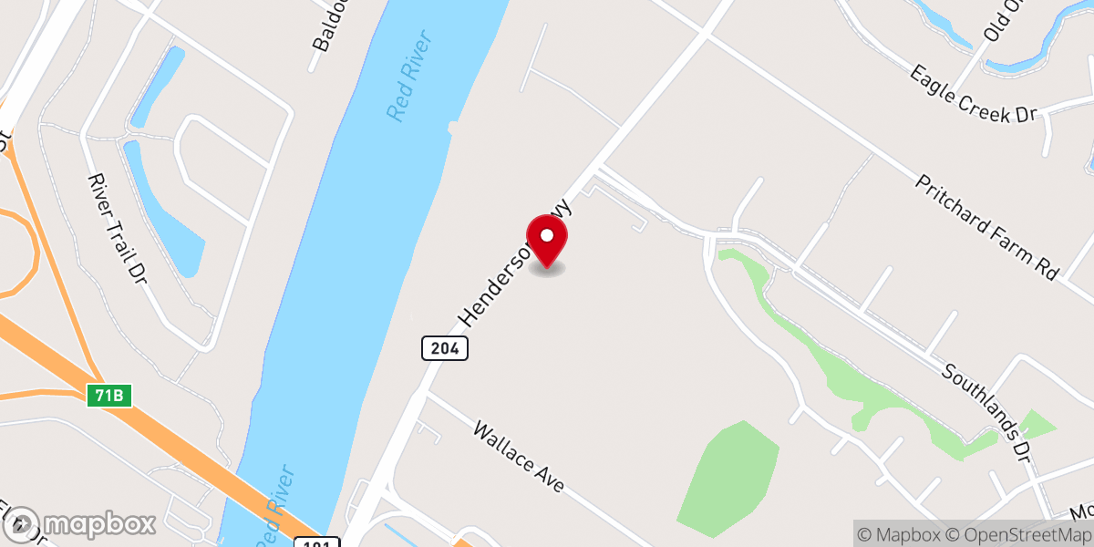 Map showing location of Providence Reformed Church of Winnipeg