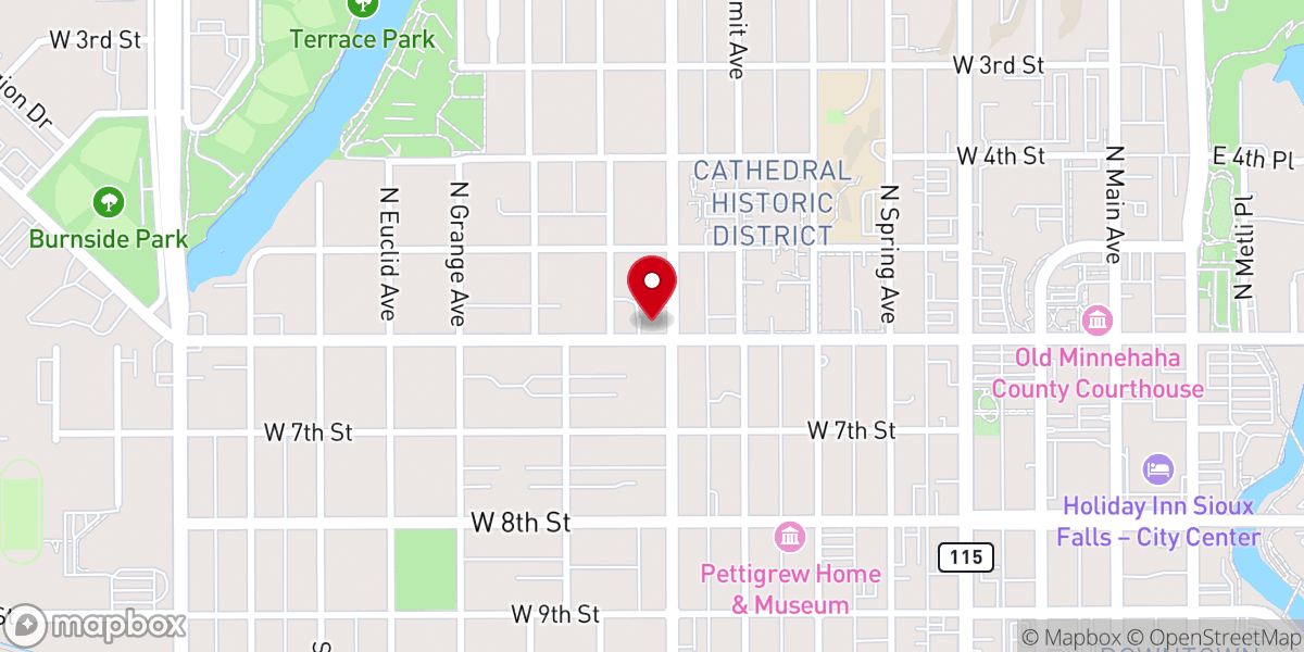 Map showing location of Gratia Community Church