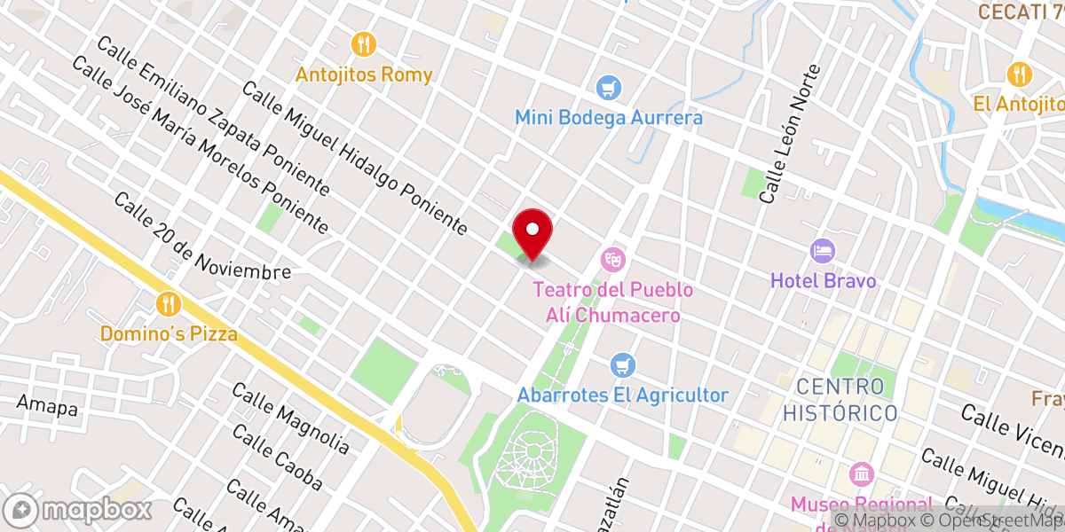 Map showing location of Parroquia De San Isidro Labrador