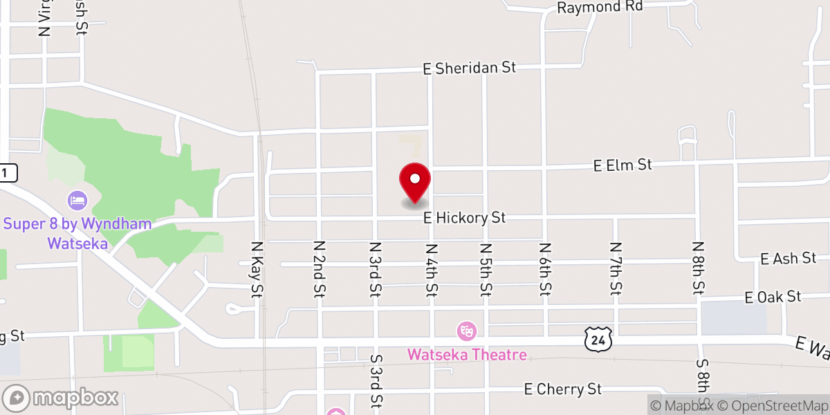 Map showing location of Calvary Lutheran Church