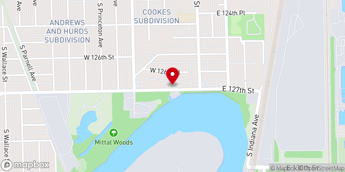 Map showing location of Saint Peter's Church of God and Christ