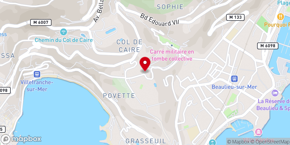 Map showing location of Chapelle de la Madone Noire