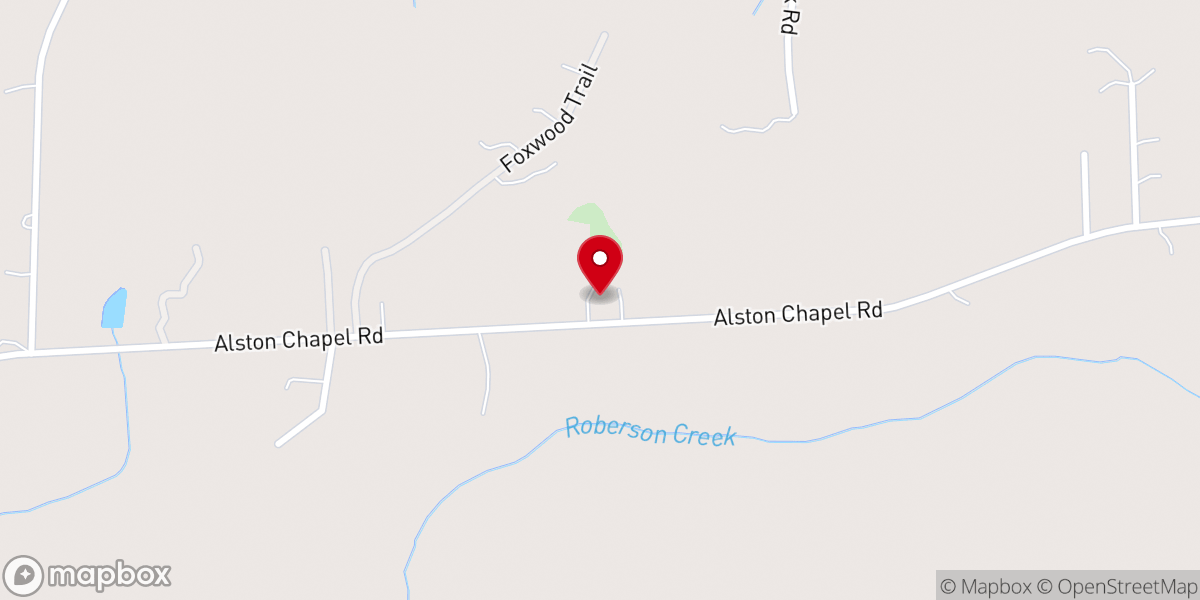 Map showing location of Alston Chapel United Holy Church