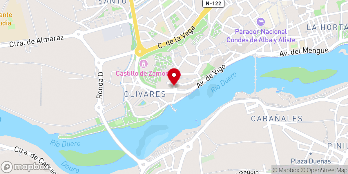 Map showing location of Puerta del Obispo