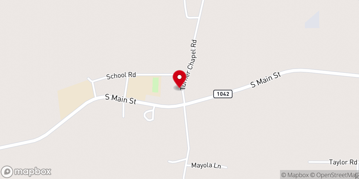 Map showing location of Turner Chapel Meal Site