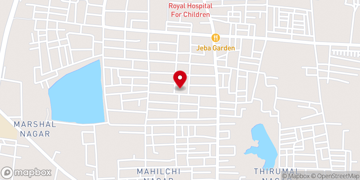 Map showing location of Sahaya Matha Church